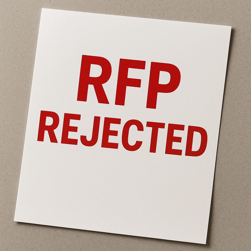 Rejected RFP document